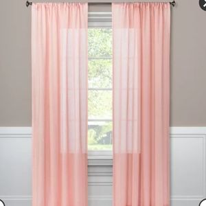 Light Filtering Curtain Panel Blush 63"x54" 2 pack